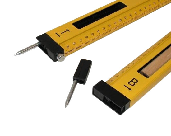 TOPEX 30C321 multifunkční úhloměr stavitelný 500mm s tužkou, 2 libely Obrázek