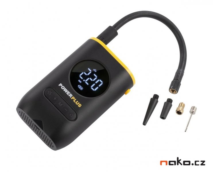 POWERPLUS POWX1710 aku kompresor 10bar 8V LiIon 2Ah Obrázek