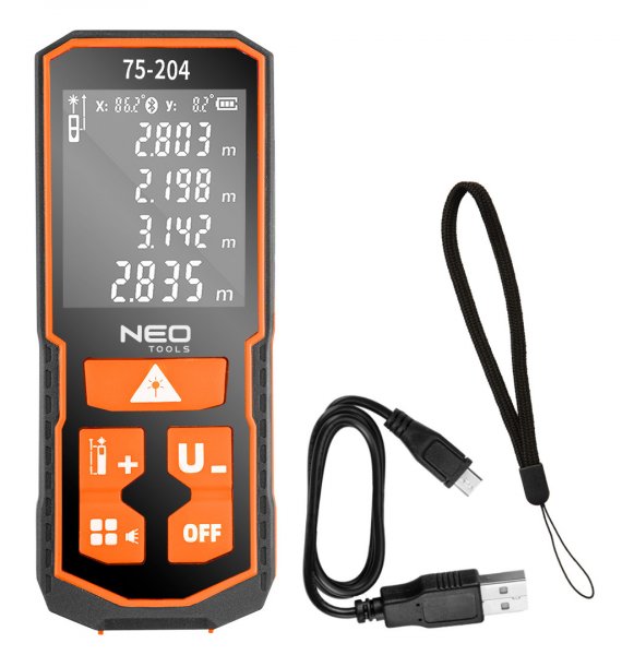 NEO TOOLS 75-204 laserový dálkoměr 60m Obrázek