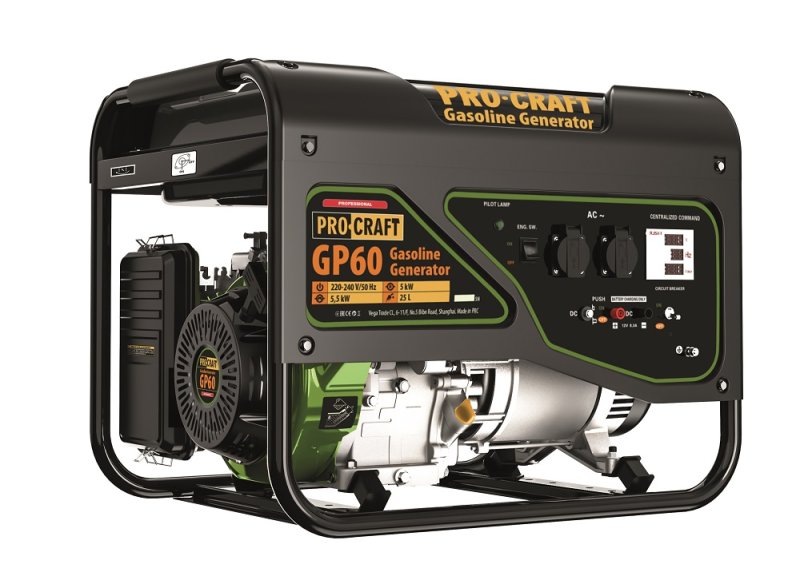 PROCRAFT GP60 benzínová elektrocentrála 5,5 kW rámová Obrázek