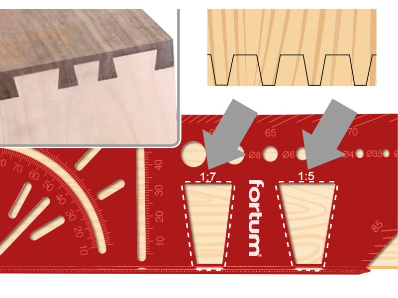 FORTUM 4784104 úhelník truhlářsky 3D víceúčelový, 215x72x63mm AL Obrázek