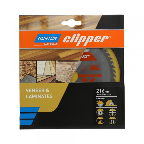 NORTON clipper 216x30mm 60z TCG pilový kotouč na lamino, dýhy a vinyly Obrázek