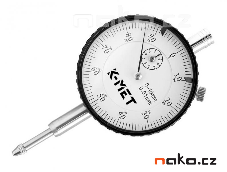 KINEX úchylkoměr číselníkový 1155-02-010, 0-10 mm/60 mm/0,01 mm, ČSN EN ISO 463, ČSN 25 18 Obrázek