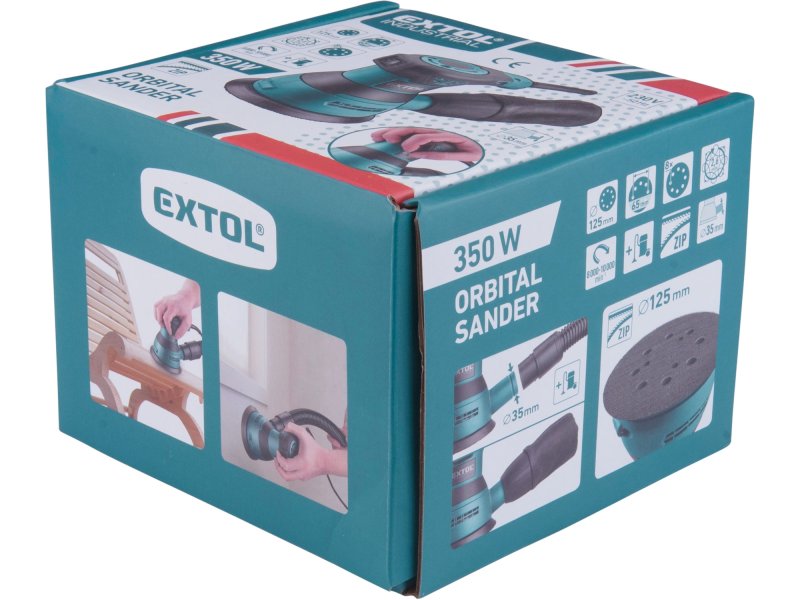 EXTOL INDUSTRIAL 8794200 bruska excentrická 125mm jednoruční 350W Obrázek
