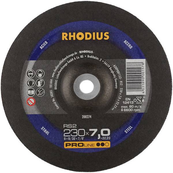 RHODIUS 230x7x22,23mm brusný kotouč RS2