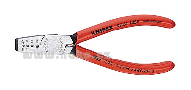 KNIPEX 9761145A kleště na kabel.koncovky 0,25 - 2,5