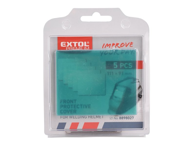 EXTOL PREMIUM 8898027A fólie ochranná pro svářecí kuklu, 111,2 x 91mm, 5ks Obrázek