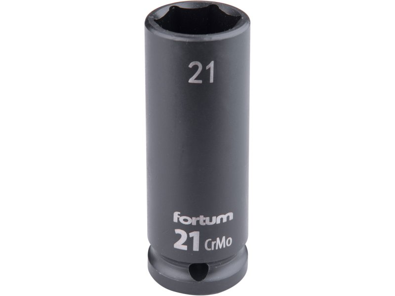 FORTUM 4703221 hlavice 1/2" nástrčná 21mm úderová průmyslová 78mm prodloužená CrMoV