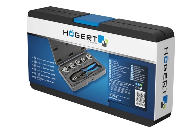 HOGERT HT1P176 kleště lisovací ráčnové s výměnnými čelistmi Obrázek