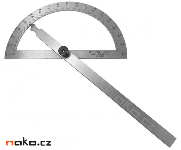 K-MET 1089-07-250 úhloměr 250x400mm 0-180° NEREZ Obrázek