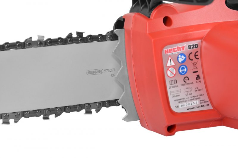 HECHT 920 aku řetězová pila bez baterie ACCU program 6020 Obrázek