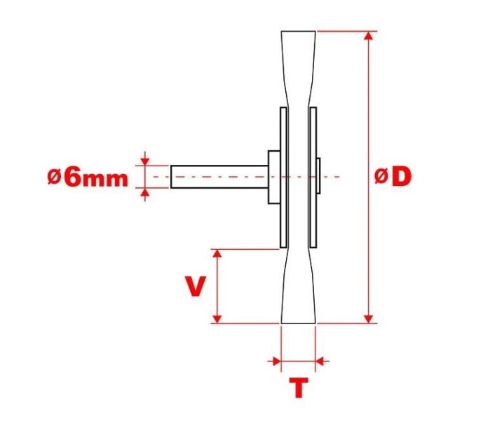 KART 1274065 kotoučový kartáč o 30 mm se stopkou - nerez Obrázek