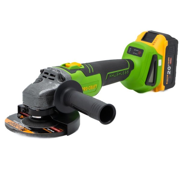 PROCRAFT PWA216 bezuhlíková aku úhlová bruska 125mm LiIon 21V 2x 6Ah Obrázek