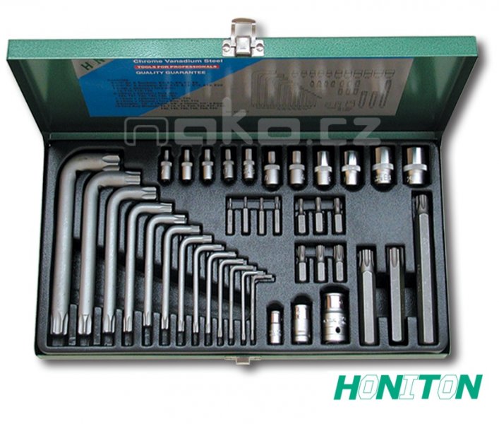 HONITON H4340 sada TORX T9-T70, E4-20 (40 dílů)