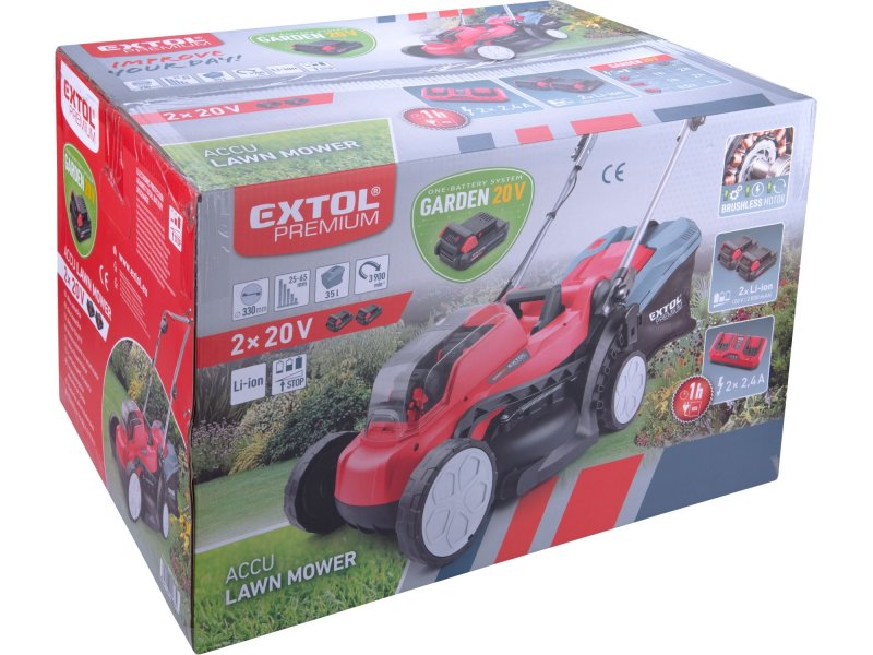 EXTOL PREMIUM 8895721 aku sekačka BRUSHLESS, GARDEN 20V LiIon, bez aku Obrázek