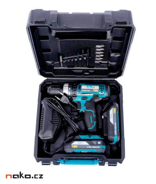XTline XT102770E aku vrtačka 18V 2x2Ah LiIon EVE Obrázek