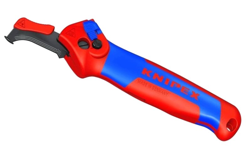 KNIPEX 1650145SB odizolovací nůž (s vodící patkou a funkcí ráčny) Obrázek