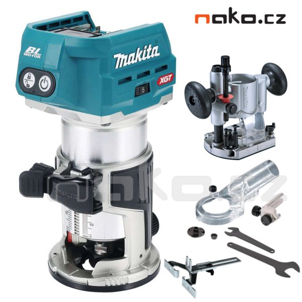 MAKITA RT001GZ17 aku kombinovaná frézka LiIon XGT 40V, bez aku Z Obrázek