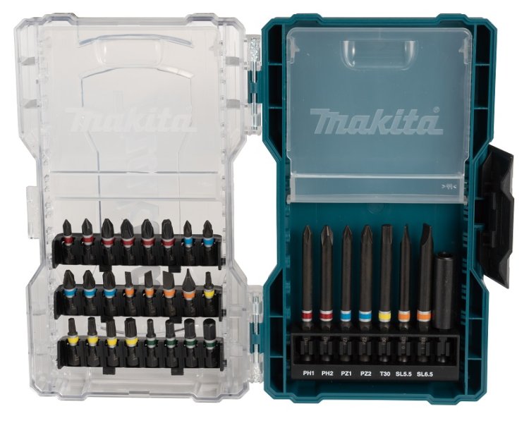 MAKITA E-07076 sada bitů 1/4" 32 ks v plastové krabičce