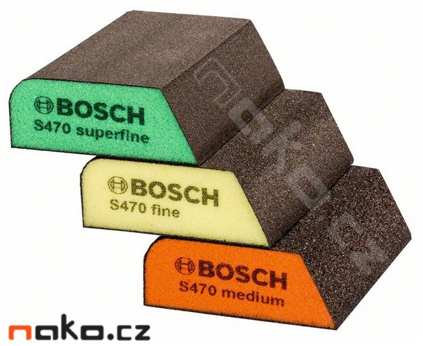 BOSCH Expert S470 sada brusných houbiček Combi 69×97×26 mm - 3ks
