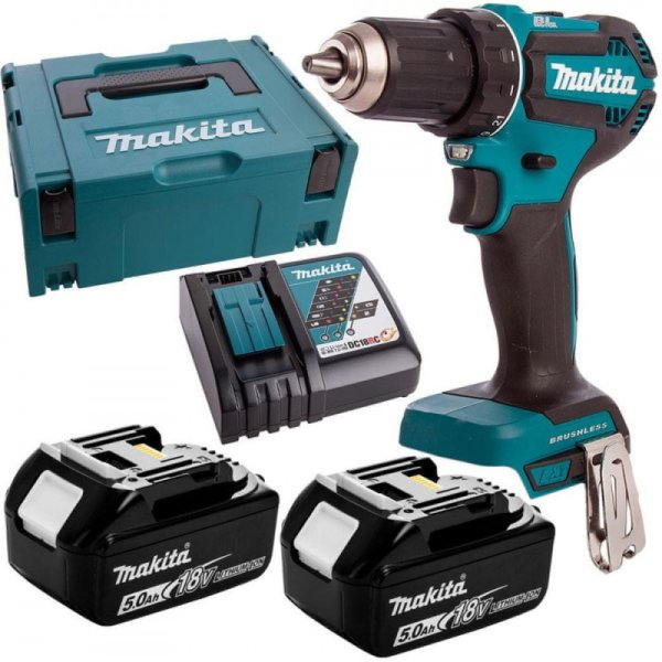 MAKITA DHP482RTJ aku příklepový šroubovák Li-ion LXT 18V/5,0 Ah Obrázek
