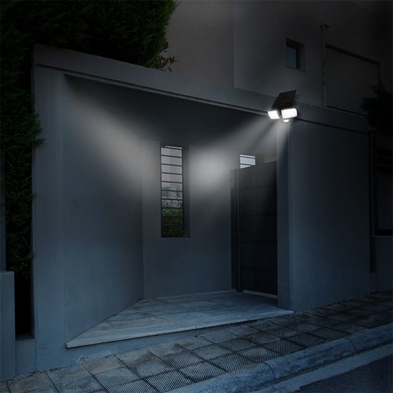 SOLIGHT WO772 LED solární osvětlení se senzorem, 8W, 600lm, Li-on, černá Obrázek