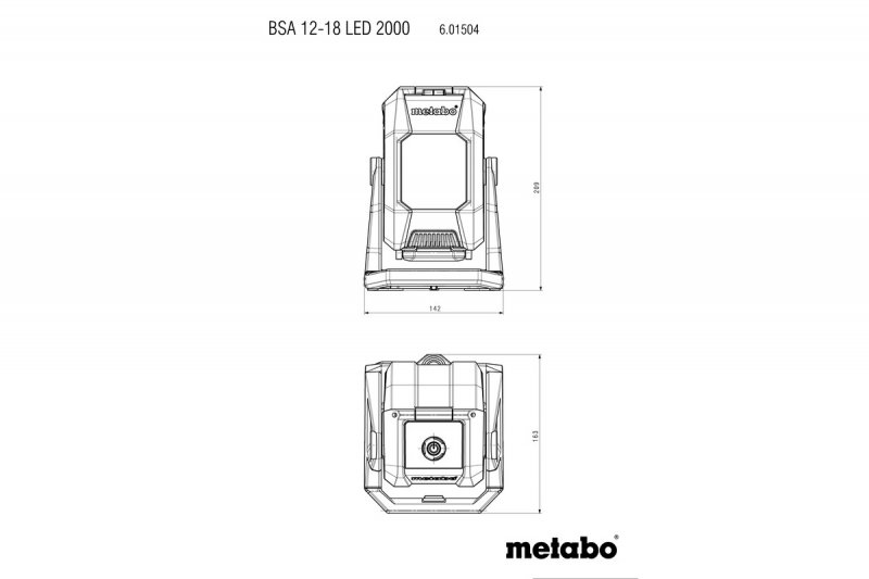 METABO BSA 12-18 LED 2000 aku reflektor 2k lm Obrázek