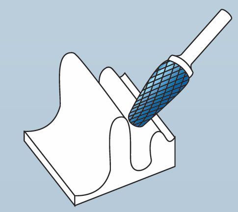 RHODIUS kuželová tvrdokovová fréza HF L 12,7x32x6,0x77 Z7 ALPHA 304398 Obrázek