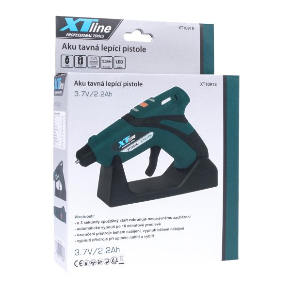 XTline XT10918 aku tavná lepící pistole 7mm 3,7V LiIon, 2Ah Obrázek