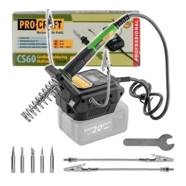 PROCRAFT CS60bb aku pájecí stanice 18V 60W bez aku CS60-BB