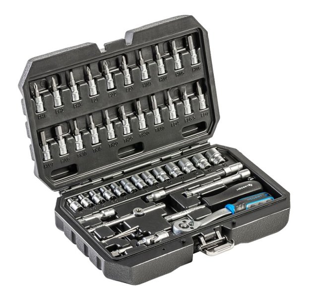 HOGERT HT1R216 gola sada 1/4" 46ks Obrázek