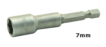 HONITON HW960-65-07 šestihranná nástrčná hlavice 7mm s magnetem, 1/4" 65mm