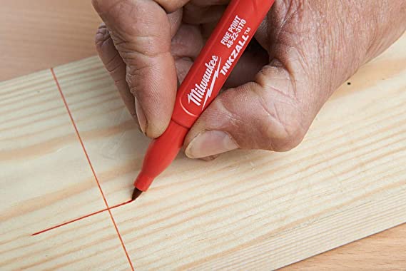 Milwaukee INKZALL 48223170 červený permanentní popisovač na kov, plast, dřevo, beton Obrázek