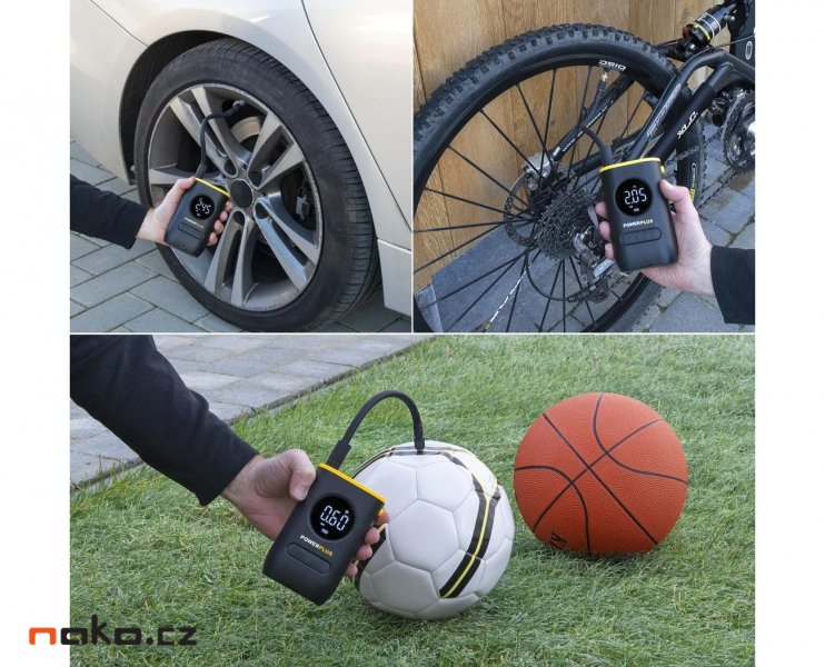 POWERPLUS POWX1710 aku kompresor 10bar 8V LiIon 2Ah Obrázek