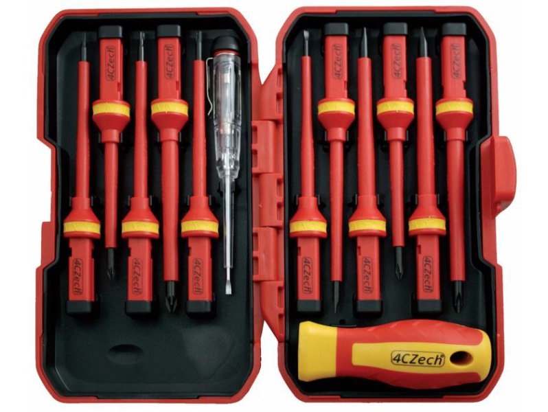 4CZech 9988-01 sada elektrikářských šrouboováků s výměnnou rukojetí 13 dílů Obrázek