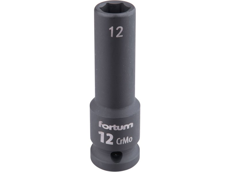 FORTUM 4703212 hlavice 1/2" nástrčná 12mm úderová průmyslová 78mm prodloužená CrMoV
