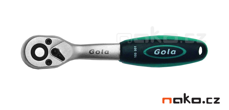 GOLA 100001 ráčna s přepínací páčkou 1/4" prohnutá Obrázek