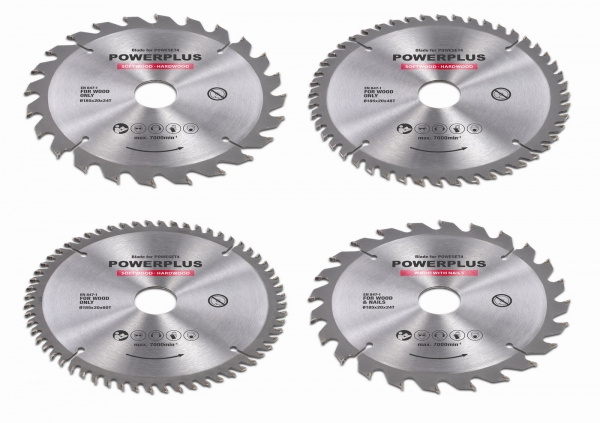 POWERPLUS POWESET4 kotoučová pila 185mm, 1200W, kufr + 4x kotouč Obrázek