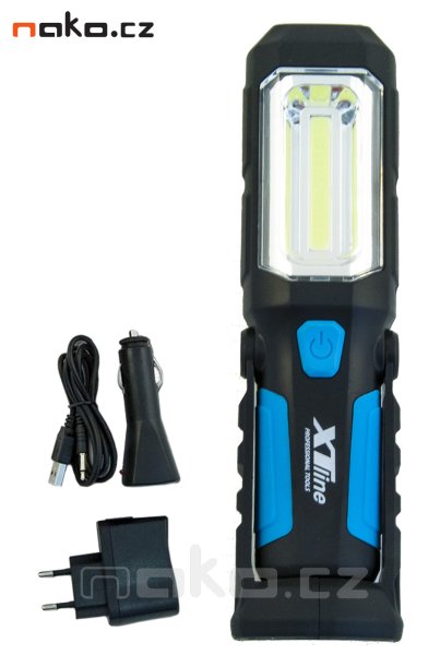 XTline XT60064 montážní nabíjecí aku svítilna COB LED 3W +1x LED 1W