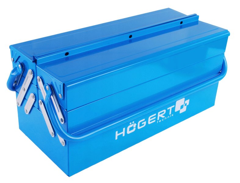HOGERT HT7G077 kufr na nářadí 450mm plechový rozkládací Obrázek