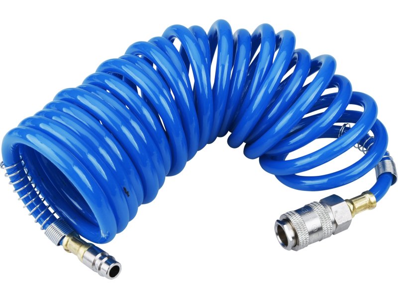 EXTOL PREMIUM Vzduchová hadice spirálová, PU, koncovky, pr. 6mm, délka 5m Obrázek