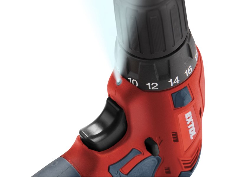 EXTOL PREMIUM 8898311 sada aku vrtačka 12V a úhlová bruska 125mm v plastovém boxu Obrázek