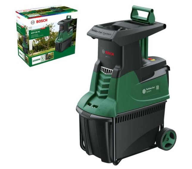 BOSCH AXT 25 TC 2500W tichý tubrínový drtič větví  - bezuhlíkový / Turbine-Cut