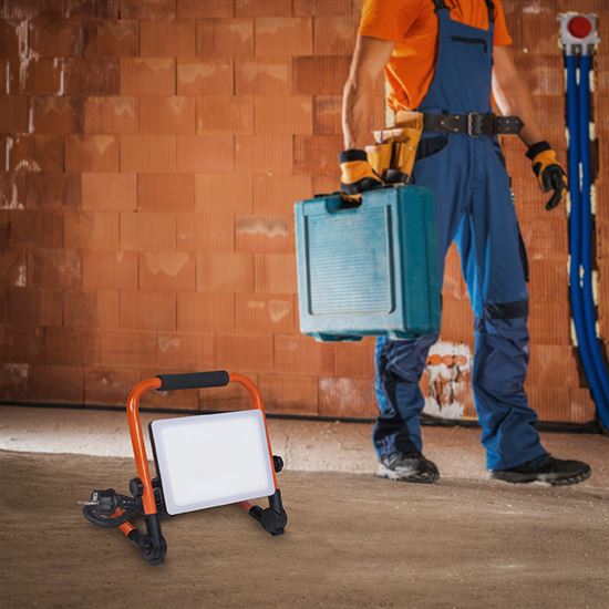 SOLIGHT WM-50W-FEQ LED eflektor se stojanem 50W, 4500lm, 4000K, kabel, IP65 Obrázek