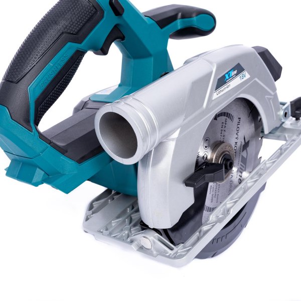 XTline XT102845-2B5B bezuhlíková aku kotoučová pila 165mm 18V LiIon 2x 5Ah v kufru Obrázek