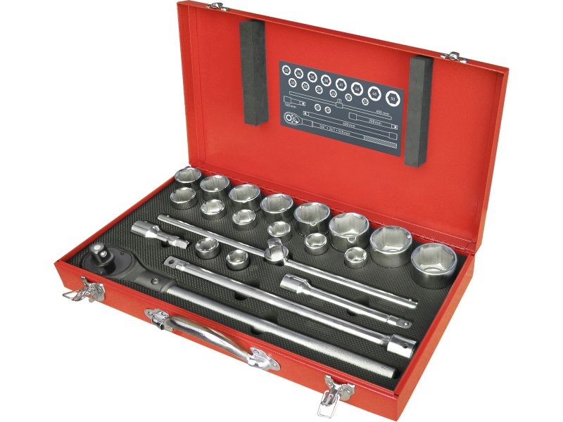 EXTOL PREMIUM 8818350 gola sada 3/4" 19-50m 22ks CrV Obrázek