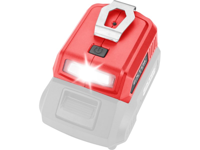 EXTOL PREMIUM 8891896 LED světlo a USB nabíječka, SHARE20V bez baterie, 5V/2A Obrázek