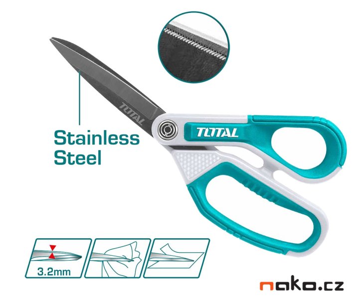 TOTAL THSCRS812108 nůžky na papír a plasty 210mm
