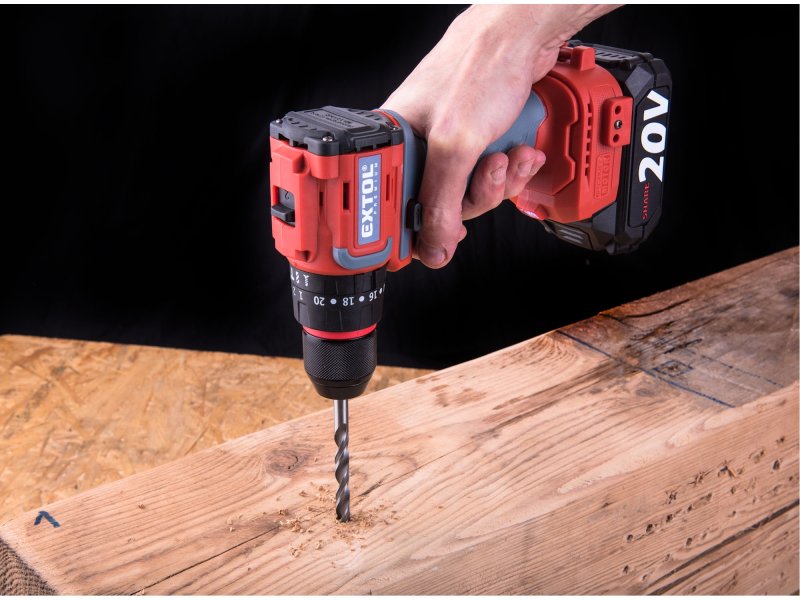 EXTOL PREMIUM 8891807 příklepová bezuhlíková aku vrtačka 20V LiIon SHARE20V bez aku Obrázek