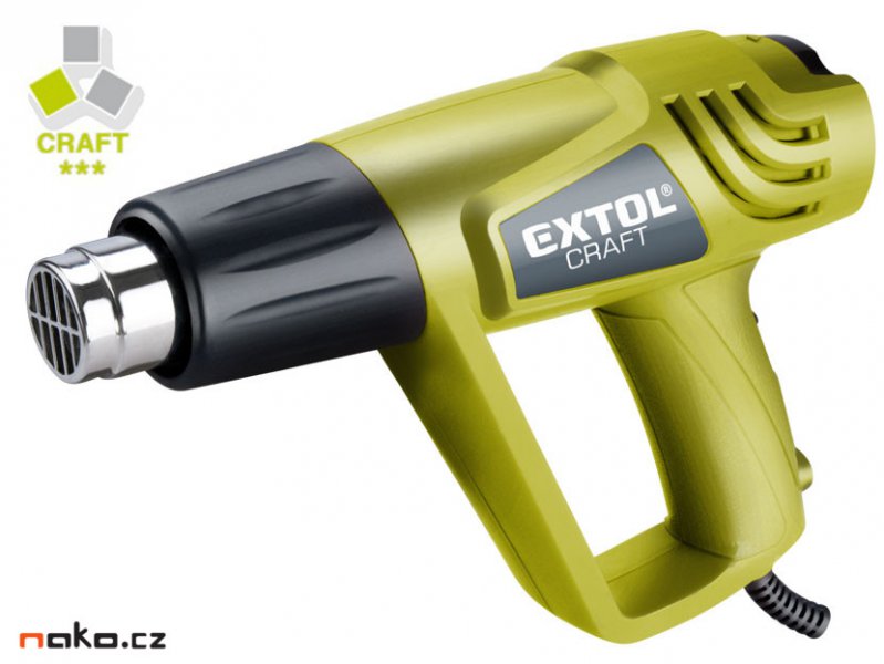 EXTOL CRAFT 411013 horkovzdušná opalovací pistole, 2000/1000W, 550/350 °C